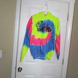 Port & company Tie Dyed Hoodie sweatshirt size small Peace In Me VW BUG